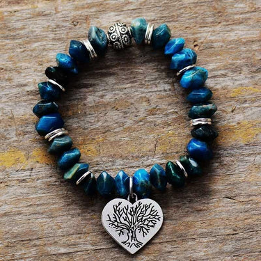 Tree of Life Heart Apatite Bracelet-Your Soul Place